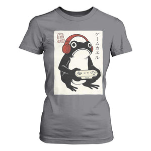 Japanese Gamer Frog T Shirt For Women Boys Funny Vintage Gaming TS10 Charcoal Print Your Wear