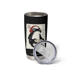 Japanese Gamer Frog Tumbler Cup Boys Funny Vintage Gaming TS10 Print Your Wear