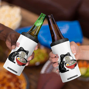 Funny Grumpy Frog Ramen 4 in 1 Can Cooler Tumbler Sumi-e Kawaii Ink Painting Japanese TS10 Print Your Wear
