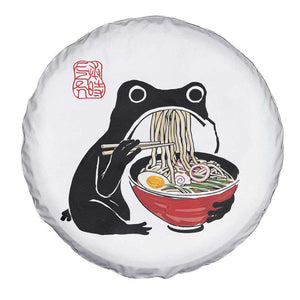 Funny Grumpy Frog Ramen Spare Tire Cover Sumi-e Kawaii Ink Painting Japanese TS10 Print Your Wear