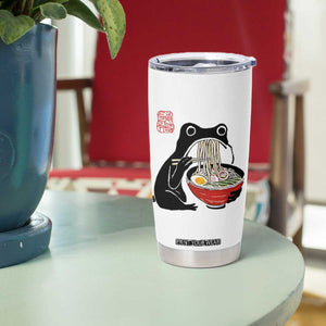 Funny Grumpy Frog Ramen Tumbler Cup Sumi-e Kawaii Ink Painting Japanese TS10 Print Your Wear