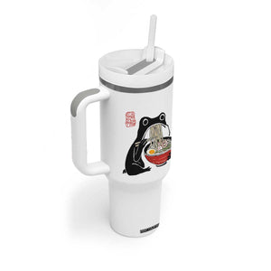 Funny Grumpy Frog Ramen Tumbler With Handle Sumi-e Kawaii Ink Painting Japanese TS10 Print Your Wear