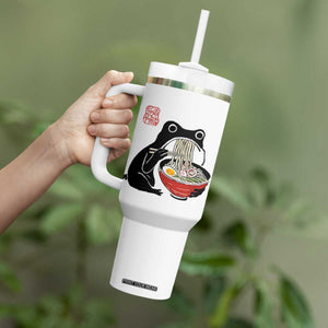 Funny Grumpy Frog Ramen Tumbler With Handle Sumi-e Kawaii Ink Painting Japanese TS10 Print Your Wear