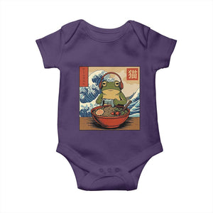 Cute Kawaii Gamer Frog Ramen Baby Onesie Retro Japanese Funny Cat Gaming TS10 Purple Print Your Wear