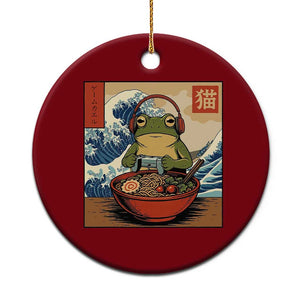 Cute Kawaii Gamer Frog Ramen Ceramic Ornament Retro Japanese Funny Cat Gaming TS10 1pc Red Print Your Wear
