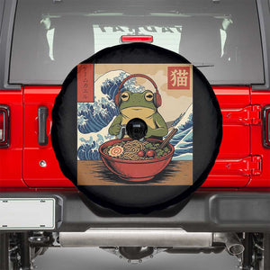 Cute Kawaii Gamer Frog Ramen Spare Tire Cover Retro Japanese Funny Cat Gaming TS10 Black Print Your Wear