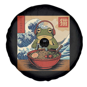 Cute Kawaii Gamer Frog Ramen Spare Tire Cover Retro Japanese Funny Cat Gaming TS10 Print Your Wear