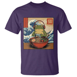 Cute Kawaii Gamer Frog Ramen T Shirt Retro Japanese Funny Cat Gaming TS10 Purple Print Your Wear