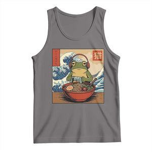 Cute Kawaii Gamer Frog Ramen Tank Top Retro Japanese Funny Cat Gaming TS10 Deep Heather Print Your Wear