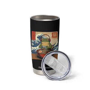 Cute Kawaii Gamer Frog Ramen Tumbler Cup Retro Japanese Funny Cat Gaming TS10 Print Your Wear