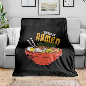Powered by Ramen Throw Blanket Japanese Love Anime Noodles TS10 Print Your Wear