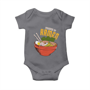 Powered by Ramen Baby Onesie Japanese Love Anime Noodles TS10 Charcoal Print Your Wear