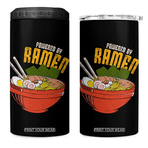 Powered by Ramen 4 in 1 Can Cooler Tumbler Japanese Love Anime Noodles TS10 One Size: 16 oz Black Print Your Wear