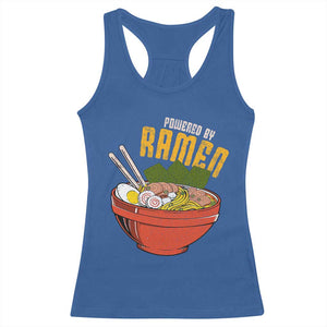 Powered by Ramen Racerback Tank Top Japanese Love Anime Noodles TS10 Royal Blue Print Your Wear