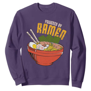 Powered by Ramen Sweatshirt Japanese Love Anime Noodles TS10 Purple Print Your Wear