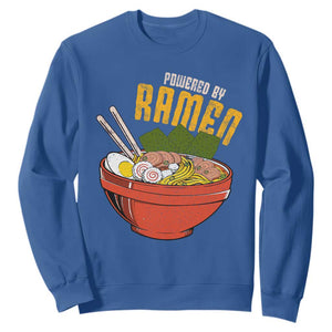 Powered by Ramen Sweatshirt Japanese Love Anime Noodles TS10 Royal Blue Print Your Wear