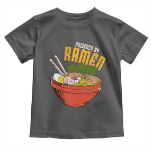 Powered by Ramen Toddler T Shirt Japanese Love Anime Noodles TS10 Dark Heather Print Your Wear