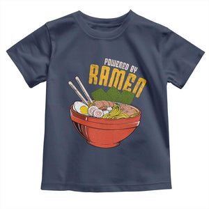 Powered by Ramen Toddler T Shirt Japanese Love Anime Noodles TS10 Navy Print Your Wear