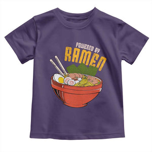 Powered by Ramen Toddler T Shirt Japanese Love Anime Noodles TS10 Purple Print Your Wear