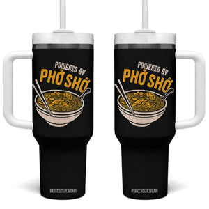 Vietnamese Pho Tumbler With Handle Funny Vietnam Foodie Food Humor TS10 One Size: 40 oz Black Print Your Wear