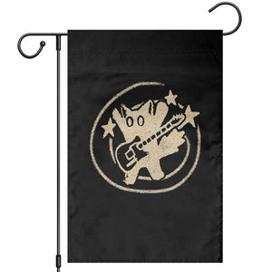 90s Y2K Scary Cat Garden Flag Scared Under Starry Tail Cat Playing Guitar TS10 Black Print Your Wear