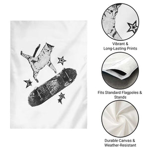 Skateboard Cat Y2K Garden Flag Rockstar Gf Aesthetic Cat Retro Grunge Skater TS10 Print Your Wear