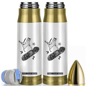 Skateboard Cat Y2K Bullet Tumbler Rockstar Gf Aesthetic Cat Retro Grunge Skater TS10 White Print Your Wear