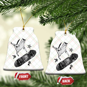 Skateboard Cat Y2K Ceramic Ornament Rockstar Gf Aesthetic Cat Retro Grunge Skater TS10 Print Your Wear