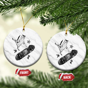 Skateboard Cat Y2K Ceramic Ornament Rockstar Gf Aesthetic Cat Retro Grunge Skater TS10 1pc White Marble Print Your Wear