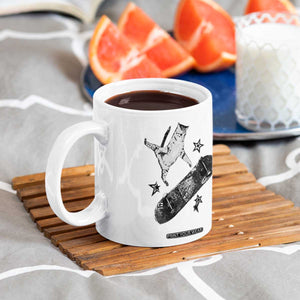 Skateboard Cat Y2K Coffee Mug Rockstar Gf Aesthetic Cat Retro Grunge Skater TS10 Print Your Wear