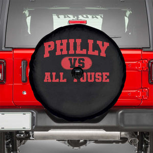 Philly Vs All Youse Spare Tire Cover Vintage Funny Philadelphia Slang Red TS10 Black Print Your Wear