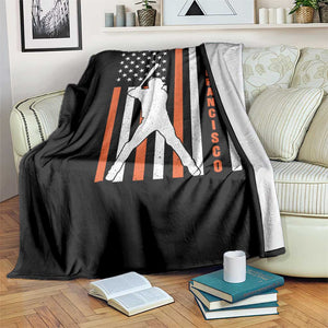 Retro San Francisco Throw Blanket Cool Distressed Baseball Fans SF USA Flag TS10 Print Your Wear