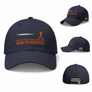 San Francisco Sport Baseball Cap SF Vintage Sports Baseball Players TS10 Baseball Cap Universal Fit Navy Print Your Wear