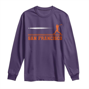 San Francisco Sport Long Sleeve Shirt SF Vintage Sports Baseball Players TS10 Purple Print Your Wear