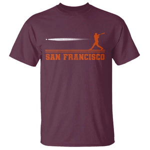 San Francisco Sport T Shirt SF Vintage Sports Baseball Players TS10 Maroon Print Your Wear