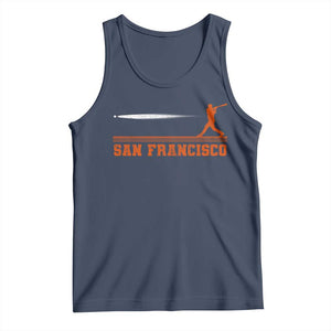 San Francisco Sport Tank Top SF Vintage Sports Baseball Players TS10 Navy Print Your Wear