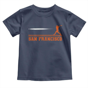San Francisco Sport Toddler T Shirt SF Vintage Sports Baseball Players TS10 Navy Print Your Wear