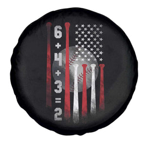 Double Play Spare Tire Cover 6 4 3 2 Vintage Baseball Math Softball Player American Flag TS10 Print Your Wear