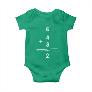 Double Play Baby Onesie 6 4 3 2 Vintage Baseball Bat Softball Player TS10 Irish Green Print Your Wear