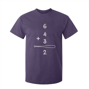Double Play T Shirt For Kid 6 4 3 2 Vintage Baseball Bat Softball Player TS10 Purple Print Your Wear