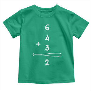 Double Play Toddler T Shirt 6 4 3 2 Vintage Baseball Bat Softball Player TS10 Irish Green Print Your Wear