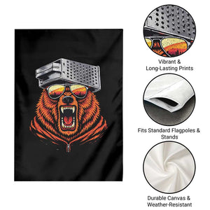 Bear With Cheese Grater Hat Garden Flag Retro Foolball Fans TS10 Print Your Wear