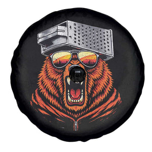 Bear With Cheese Grater Hat Spare Tire Cover Retro Foolball Fans TS10 Print Your Wear
