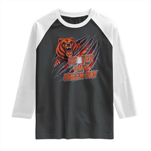Grater Than GB Raglan Shirt Grate Cheese Foolball Fans TS10 Black White Print Your Wear