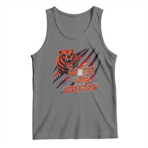 Grater Than GB Tank Top Grate Cheese Foolball Fans TS10 Black Heather Print Your Wear