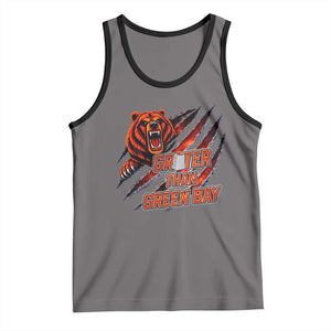 Grater Than GB Tank Top Grate Cheese Foolball Fans TS10 Deep Heather Black Print Your Wear