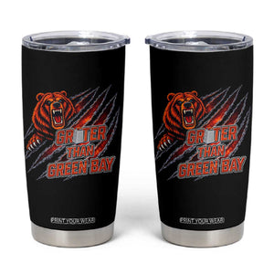Grater Than GB Tumbler Cup Grate Cheese Foolball Fans TS10 Black Print Your Wear