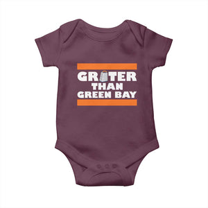 BF Game Day Baby Onesie Funny Grater Than GB Foolball Fans TS10 Maroon Print Your Wear