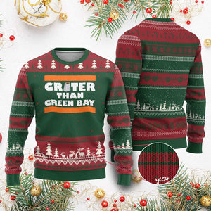 BF Game Day Ugly Christmas Sweater Funny Grater Than GB Foolball Fans TS10 Red Green Print Your Wear