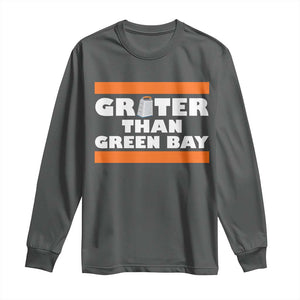 BF Game Day Long Sleeve Shirt Funny Grater Than GB Foolball Fans TS10 Dark Heather Print Your Wear